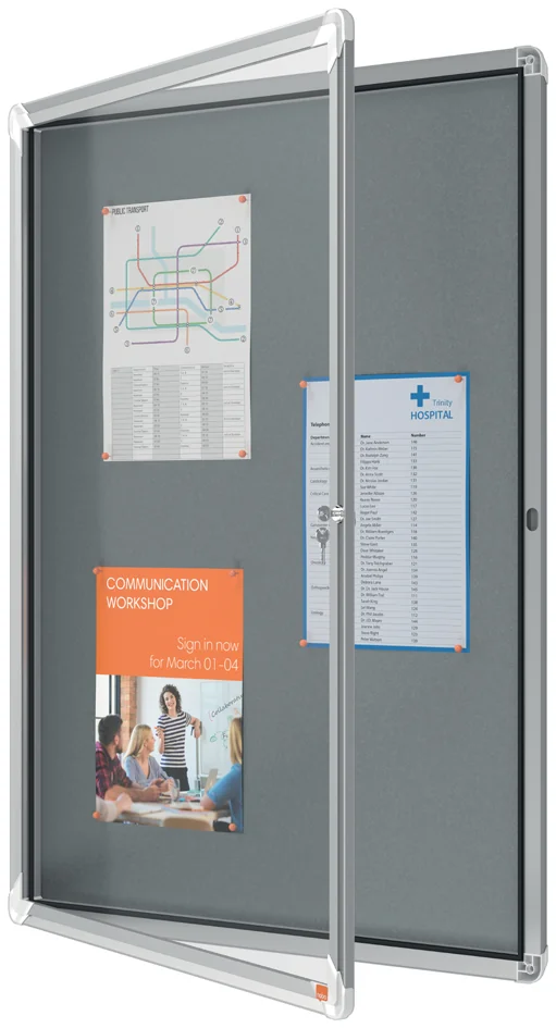 nobo Vitrine d'affichage Premium Plus, feutre, 8x A4, gris - OEM 1915329 – Image 6