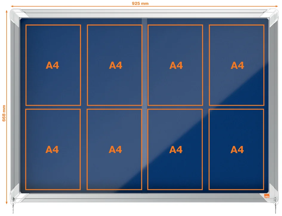 nobo Vitrine d'affichage Premium Plus, en feutre, 8x A4 - OEM 1915336