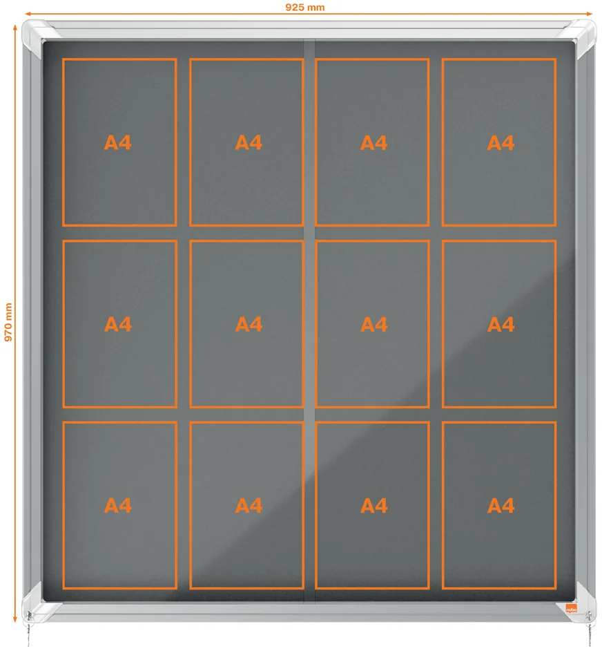 nobo Vitrine d'affichage Premium Plus, en feutre, 12x A4 - OEM 1902566 – Image 5