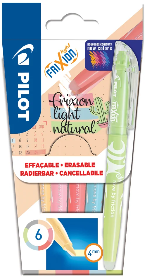 PILOT Surligneur FRIXION light Natural, étui de 6 - OEM 572589
