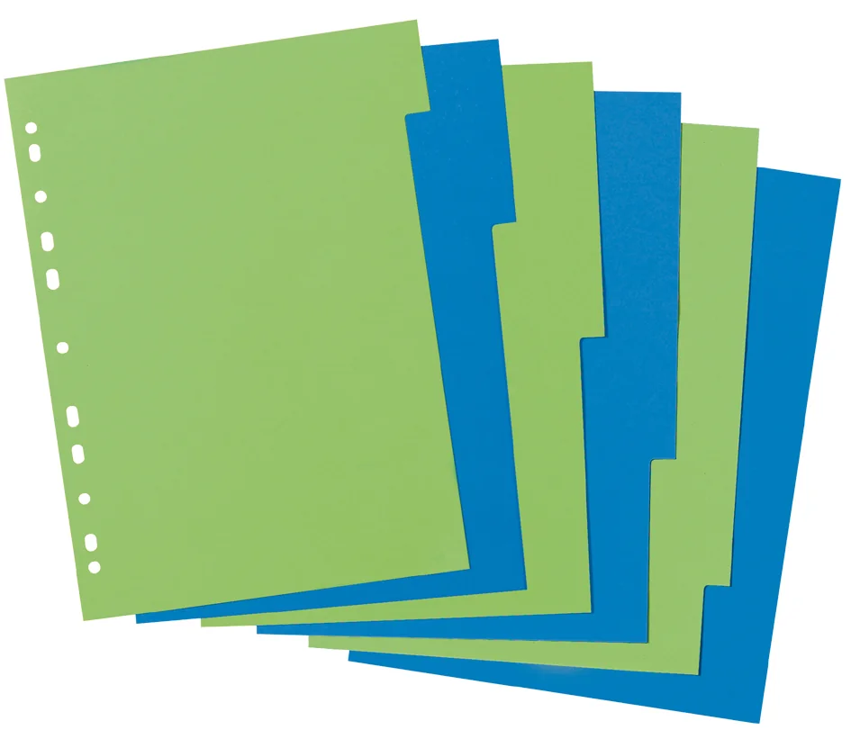 herlitz Intercalaires carton GREENline, A4, 6 touches, uni - OEM 300006101