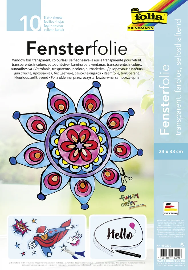 folia Film pour fenêtre, 230 x 330 mm, 5 feuilles, incolore - OEM 450230/5