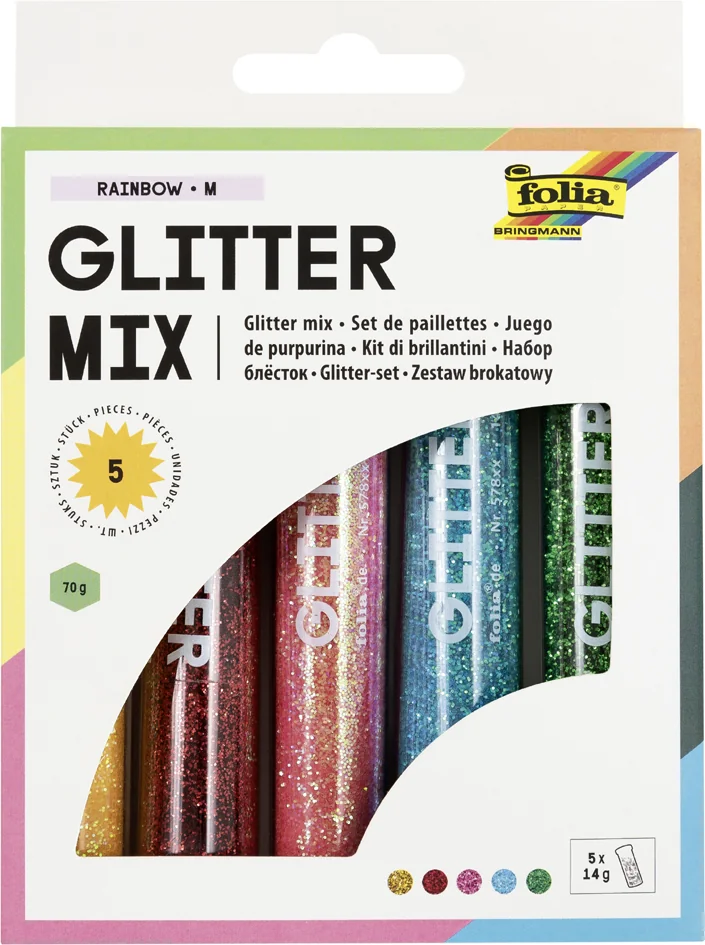 folia Set de paillettes 'Rainbow', 5 tubes de 14 g - OEM 57802