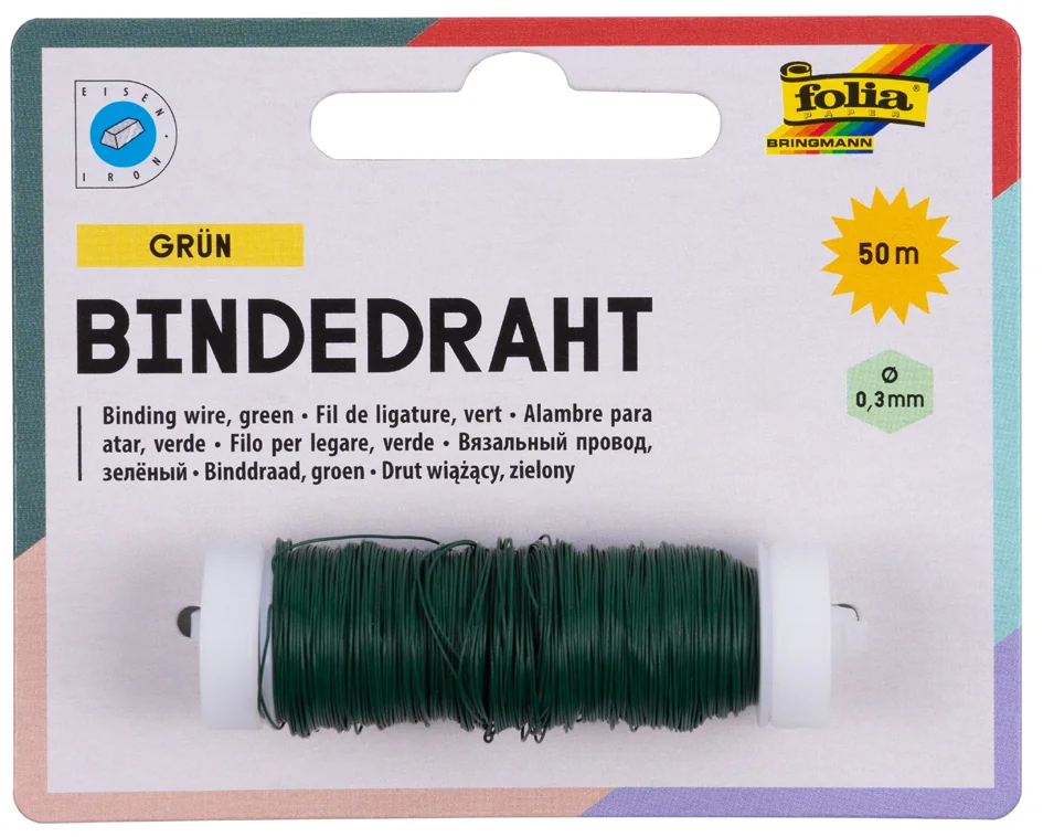 folia Fil de fer, 0,3 mm x 50 m, en fer, vert - OEM 79158