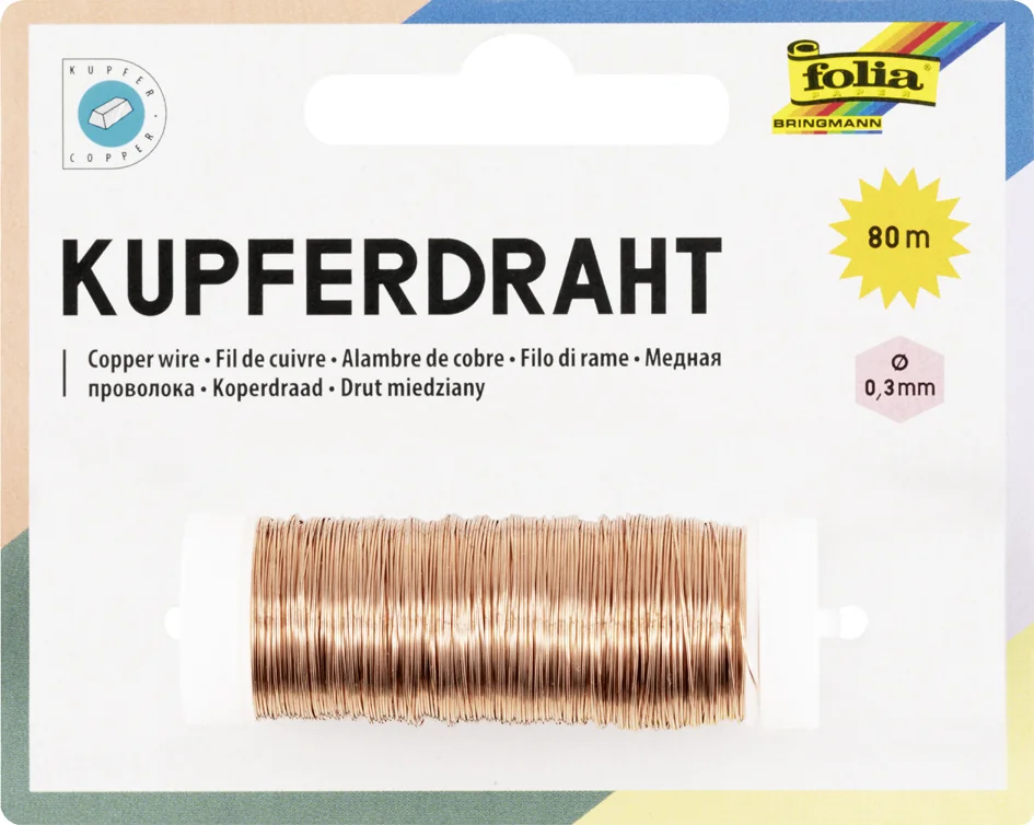 folia Fil de laiton/or, 0,3 mm x 80 m, en laiton, doré - OEM 79465