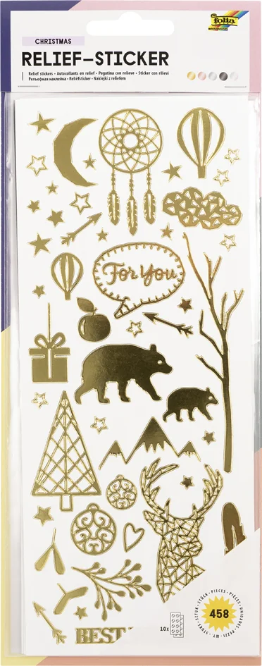 folia Sticker en relief NOEL, format feuille: 100 x 240 mm - OEM 12911