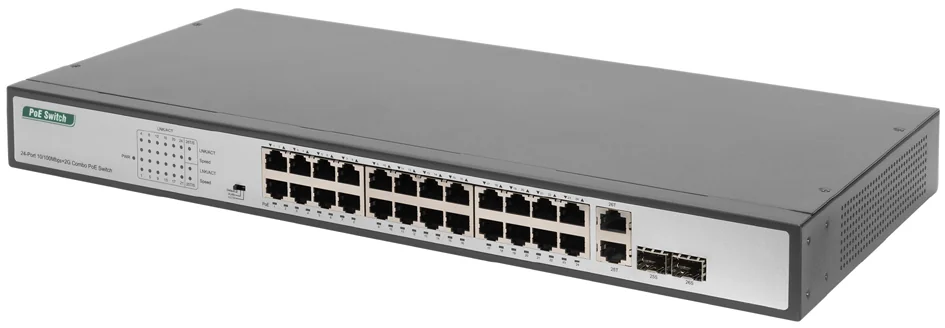 DIGITUS Commutateur 19' Fast Ethernet PoE, 24 ports - OEM DN-95343