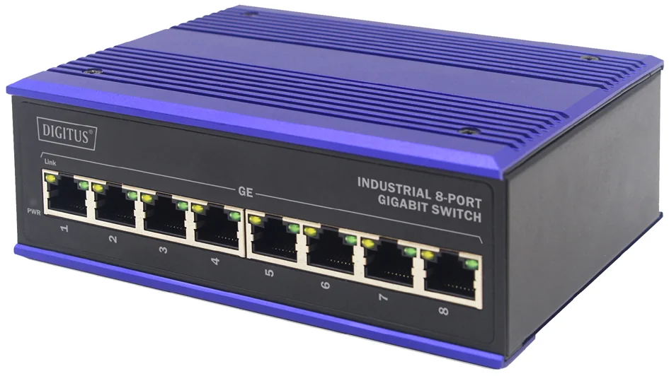 DIGITUS Commutateur industriel Gigabit, 8 ports, Unmanaged - OEM DN-651119