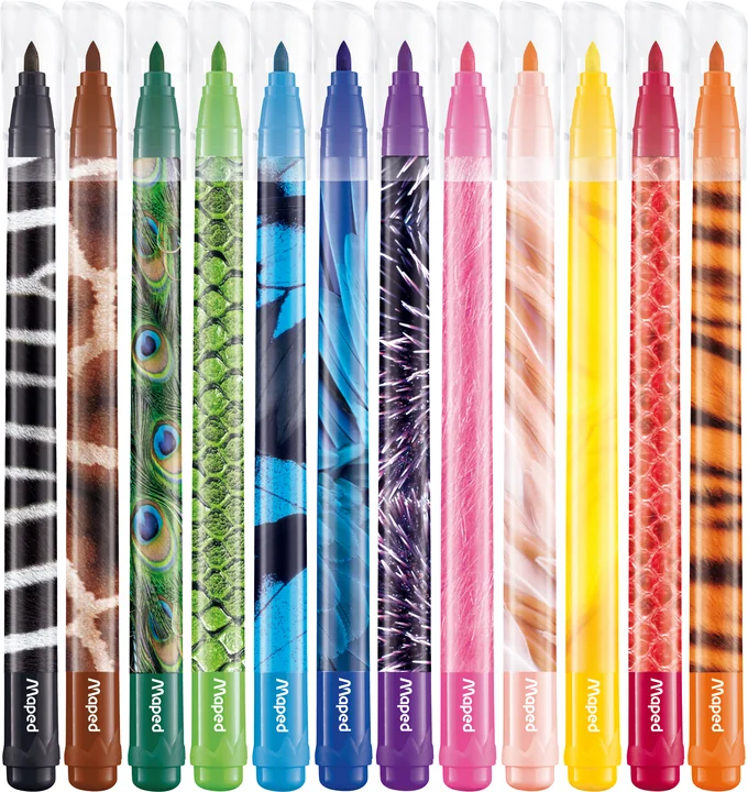 Maped Feutre COLOR'PEPS Animals, étui carton de 12 - OEM 845403