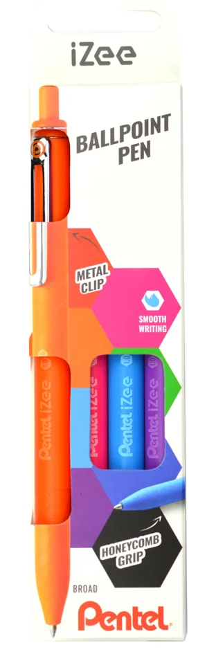 Pentel Stylo à bille rétractable iZee, étui de 4, BASIC - OEM BX470-4 – Image 2