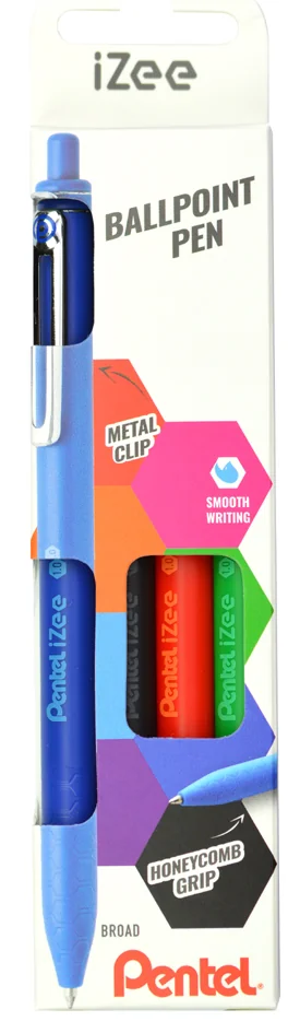 Pentel Stylo à bille rétractable iZee, étui de 8 - OEM BX470/8