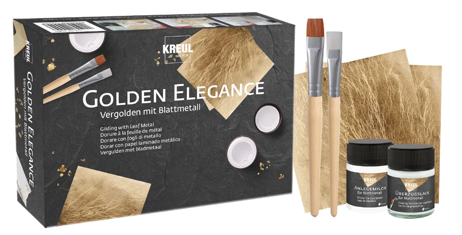 KREUL Dorure à la feuille de métal, Set Golden Elegance - OEM 99410