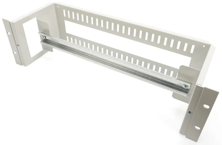 DIGITUS Support de rail DIN 19', avec rail DIN, 3 U - OEM DN-19-DIN-3U
