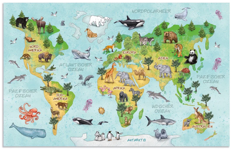 HERMA Sous-main 'Carte du monde', (L)550 x (H)350 mm - OEM 19667