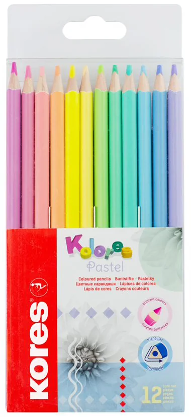 Kores Crayon de couleur 'Kolores Pastel', étui carton de 24 - OEM BB93321