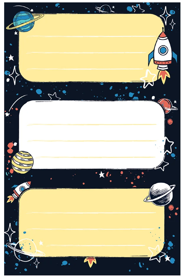 herlitz Étiquettes pour livres Space, 76 x 35 mm - OEM 300006084