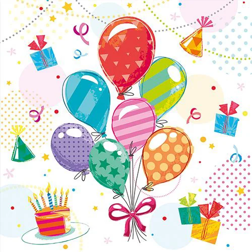 PAPSTAR Serviette à motif 'Fête', 330 x 330 mm - OEM 88611