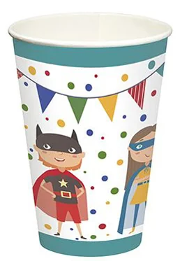 PAPSTAR Gobelet en carton 'Super héros', 0,2 l - OEM 88650
