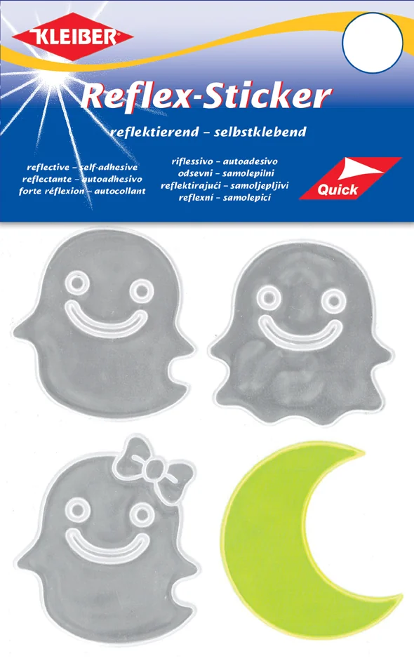 KLEIBER Sticker réfléchissant 'Fantôme & lune', argent/jaune - OEM 61180