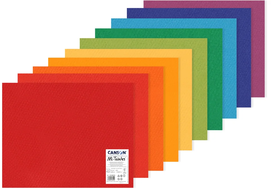 CANSON Papier dessin Mi-Teintes, 500 x 650 mm, assorti - OEM C31032S139