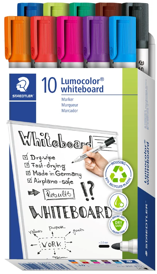 STAEDTLER Lumocolor Marqueur pour tableau blanc 351B, par 10 - OEM 351 B10