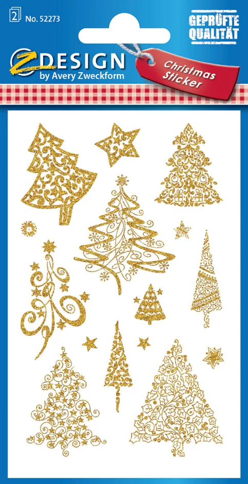 AVERY Zweckform ZDesign Stickers de Noël 'Arbres' - OEM 52273