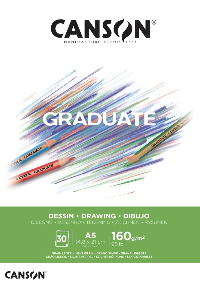 CANSON Bloc de dessin GRADUATE MIXED DESSIN, A5 - OEM C400110364
