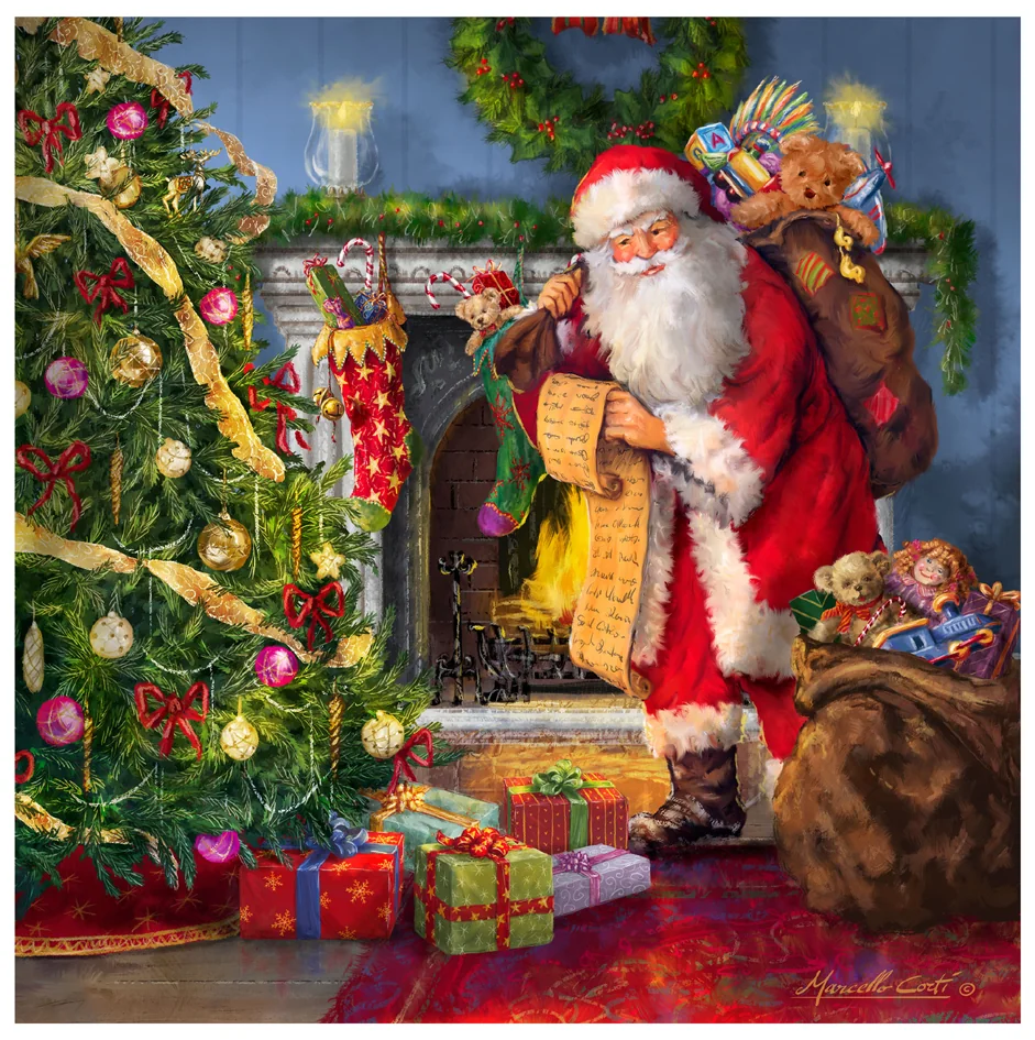 PAPSTAR Serviette à motif de Noël 'Down the Chimney' - OEM 89356