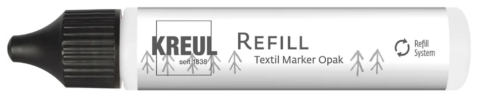 KREUL Recharge pour feutre textile Opak, 25 ml, noir - OEM 92792