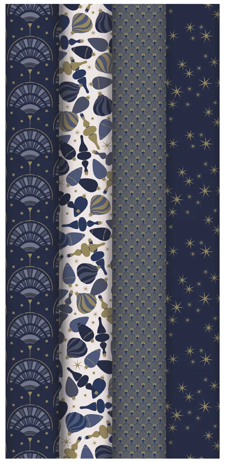 Clairefontaine Papier cadeau de Noël 'Nuit étoilée' - lot de 30 - OEM 202066C
