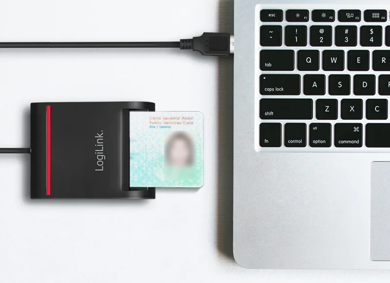 LogiLink Lecteur de cartes Smart ID USB 2.0, noir - OEM CR0047
