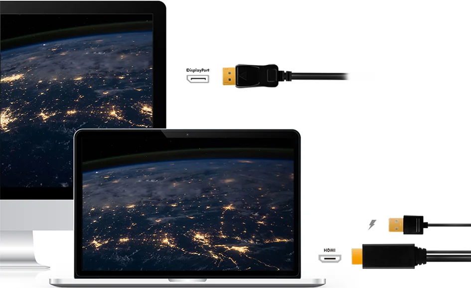 LogiLink Câble HDMI, connecteur HDMI-A + USB-A - DisplayPort - OEM CH0090