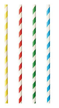 PAPSTAR Paille en papier 'Stripes', 210 mm, assorti - OEM 87512