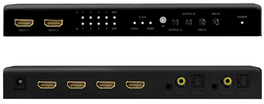 LogiLink Commutateur HDMI Matrix 4K/60Hz, Downscaler - OEM HD0049