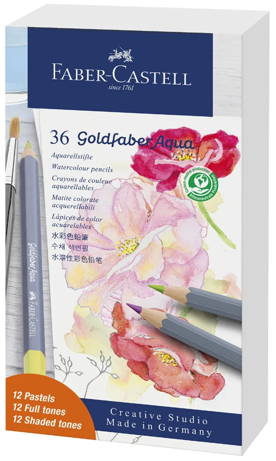 FABER-CASTELL Crayon GOLDFABER Aquarelle, boîte métal de 36 - OEM 114639