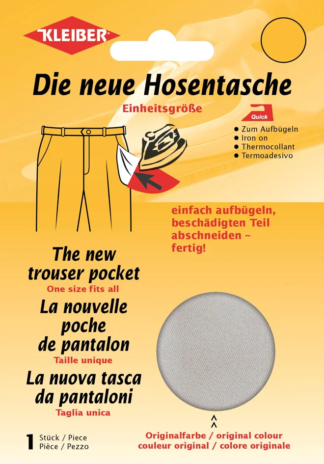 KLEIBER Poche de remplacement de pantalon, gris clair - OEM 10002