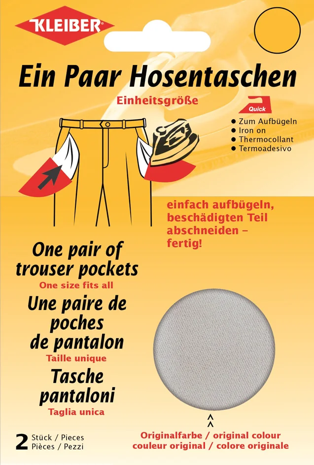 KLEIBER Poche de remplacement de pantalon, paire, blanc - OEM 11006