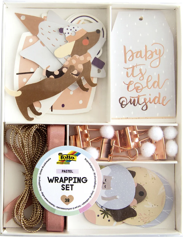 folia Kit d'emballage de Noël PASTEL, 38 pièces - OEM 12121