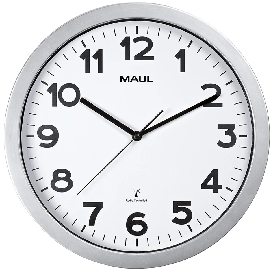 MAUL Horloge murale radioguidée MAULstep, argent - OEM 9054095