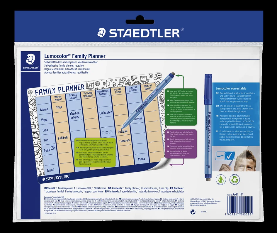 STAEDTLER Organiseur familial Lumocolor réutilisable, A4 - OEM 641 FP