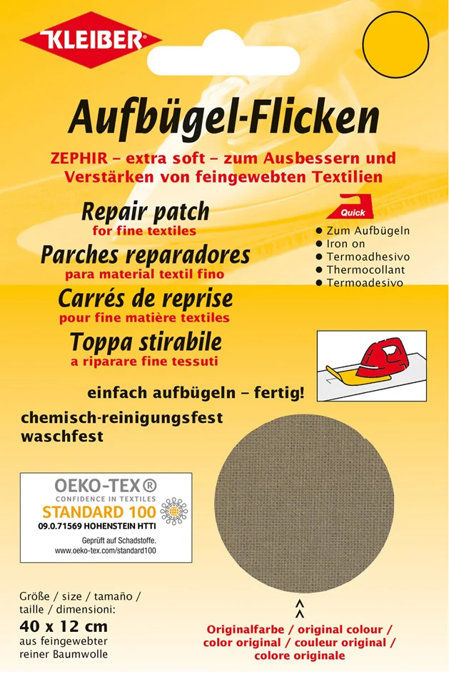 KLEIBER Patch thermocollant Zephir, 400 x 120 mm, noir - OEM 32011