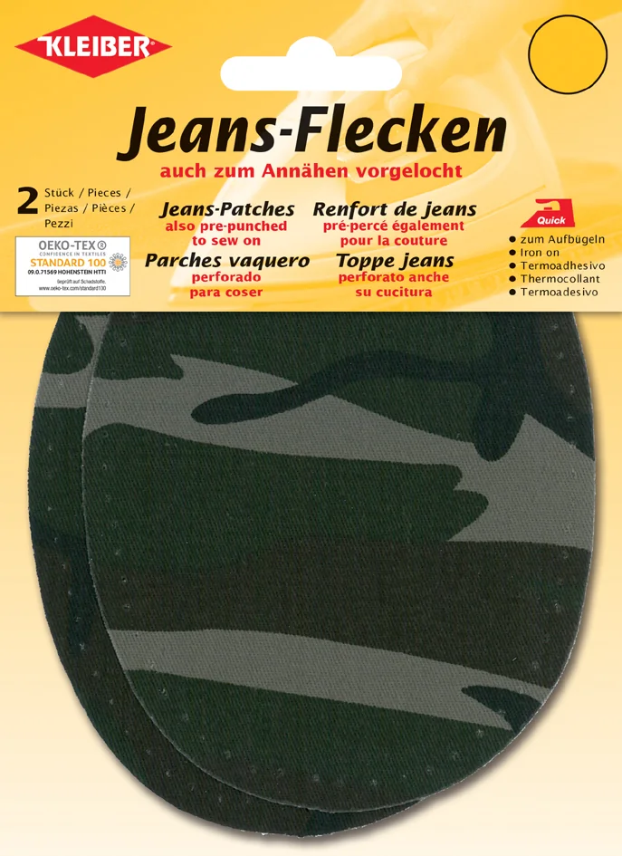 KLEIBER Patch thermocollant ovale pour jeans, military - OEM 34513