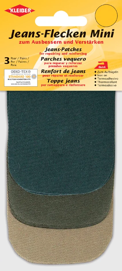 KLEIBER Mini patch thermocollant pour jeans, set 2, assorti - OEM 34902