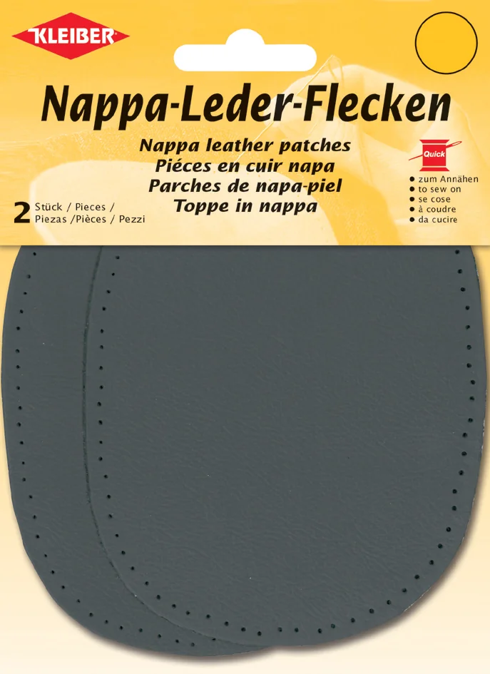 KLEIBER Patch en cuir nappa, 125 x 100 mm, brun foncé - OEM 85005