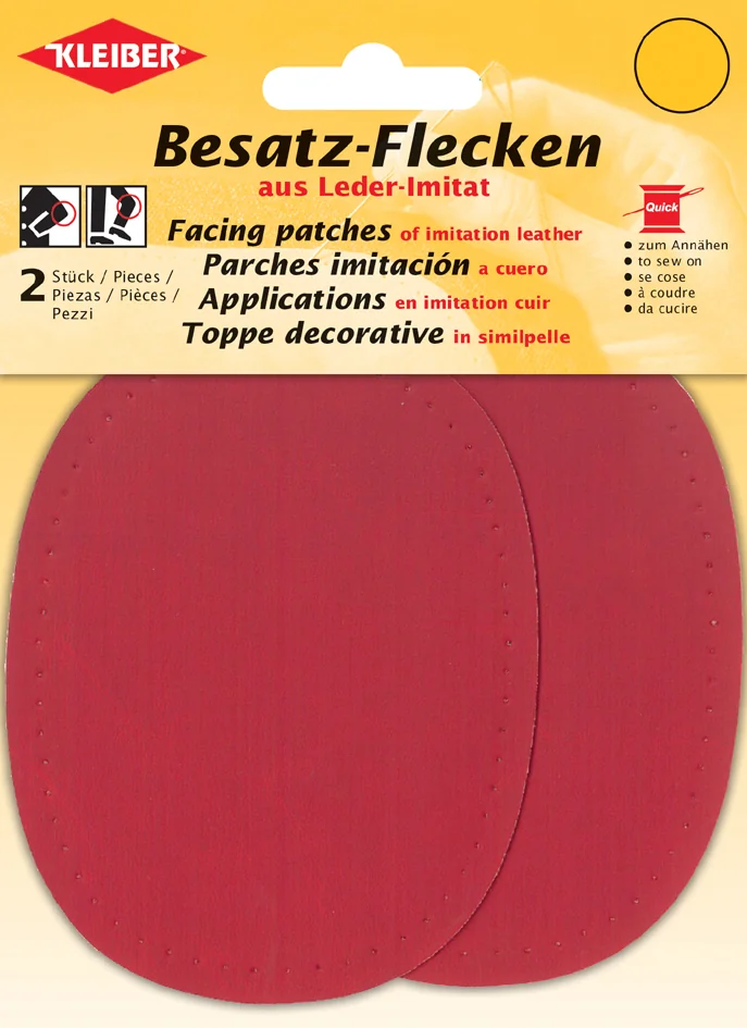 KLEIBER Patch à coudre ovale, 110 x 85 mm, rouge - OEM 89303