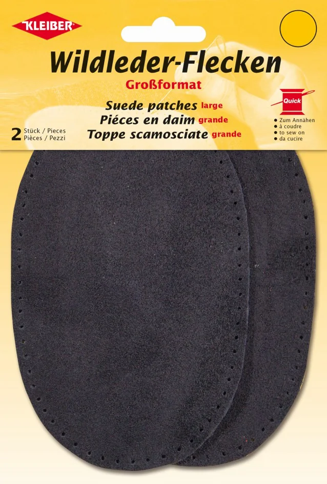 KLEIBER Patch à coudre en daim, 155 x 100 mm, gris - OEM 85502