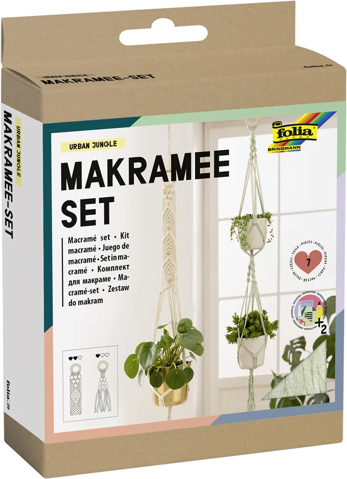 folia Kit macramé URBAN JUNGLE, 7 pièces - OEM 23729