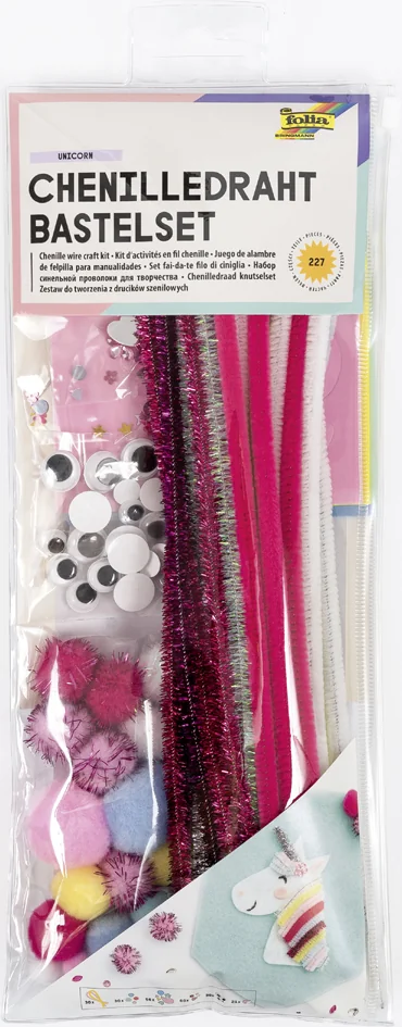 folia Kit d'activités en fil chenille UNICORN, 227 pièces - OEM 93502