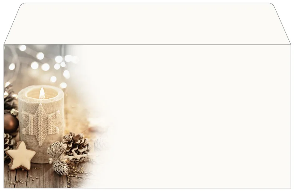 sigel Enveloppe à motif de Noël 'Rustic White', DL - OEM DU673 – Image 4
