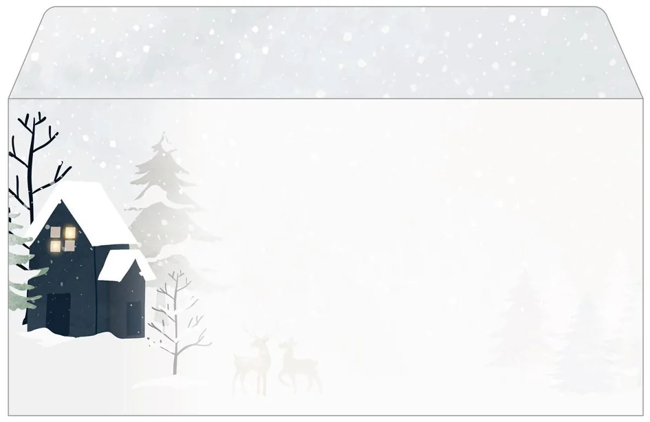 sigel Enveloppe à motif de Noël 'Rustic White', DL - OEM DU673 – Image 5